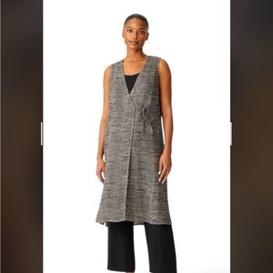 Eileen fisher linen lightweight wrap dress